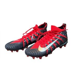 Nike Alpha Menace Elite Football Cleats – Red/Black – 13 - Premium Elite Model